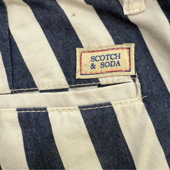 Scotch & Soda Striped Navy and White Shorts boy size 14 - Picture 6 of 8